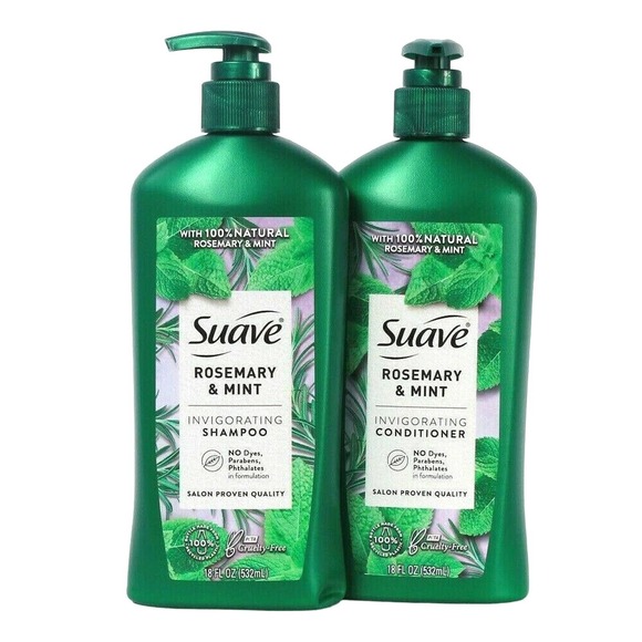 Suave Hair Suave 8 Oz 10 Natural Rosemary Mint Invigorating Shampoo